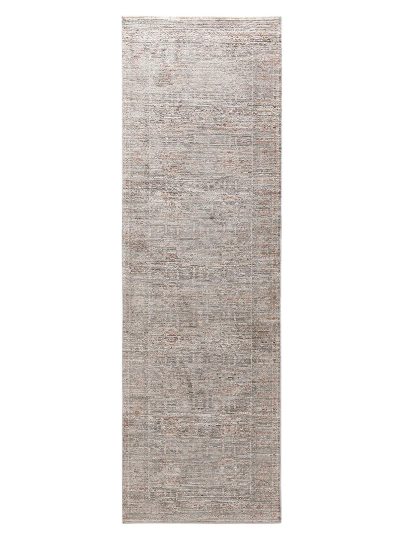Tapis de couloir vintage gris et marron 80x250 cm
