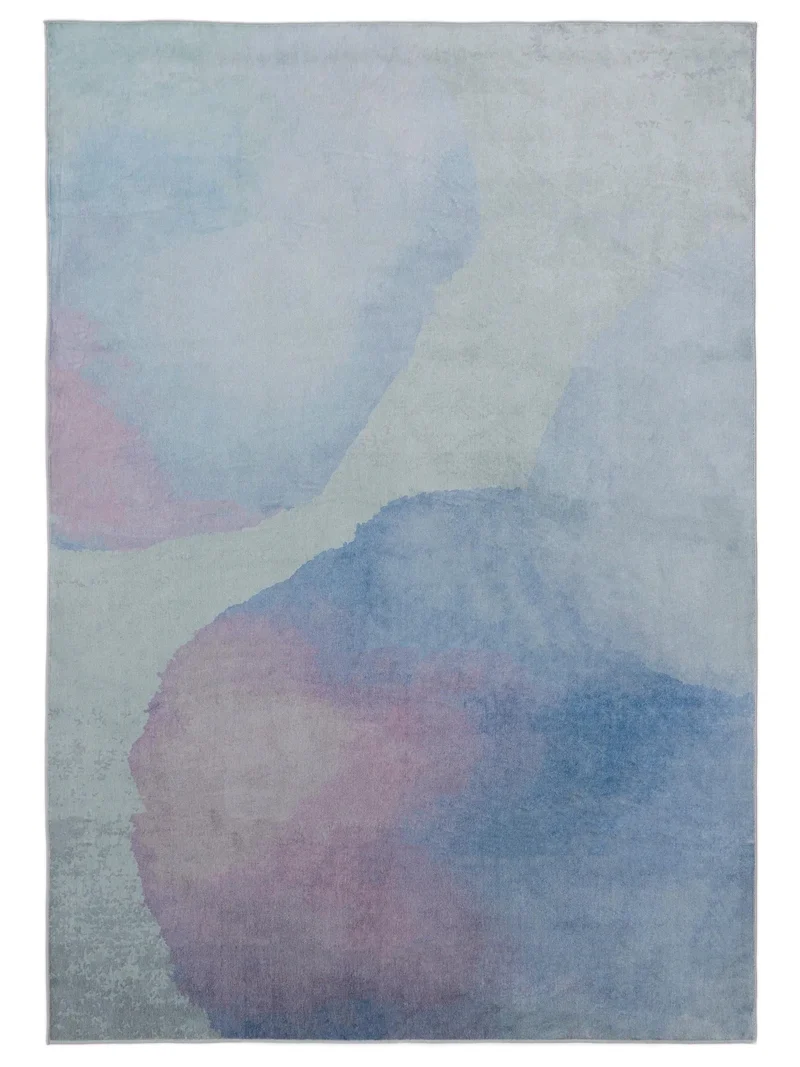 Tapis moderne design gris et bleu 200x300 cm