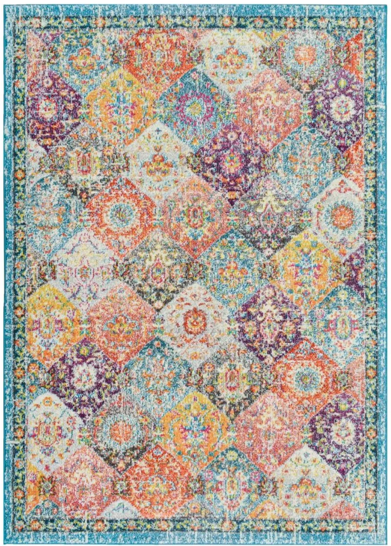 Tapis Oriental multicolore d'intérieur OLNA