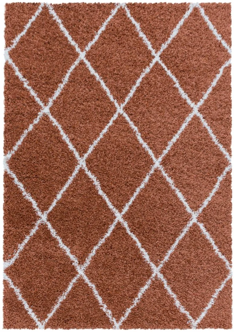 Tapis Shaggy Berbère Orange certifié Oeko Tex TERRA