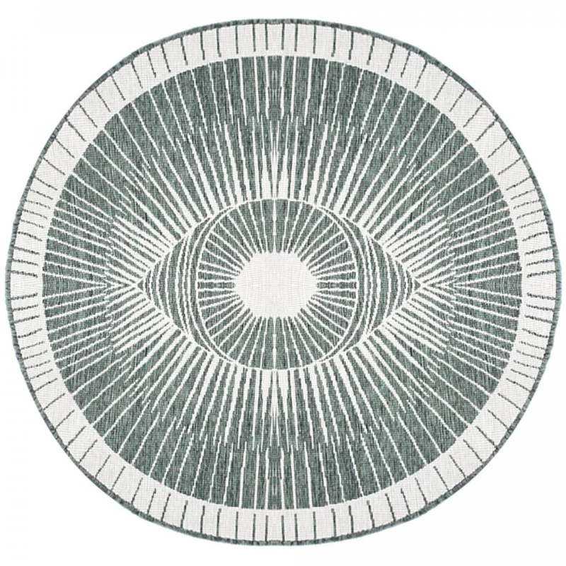 Tapis Rond Vert réversible Œil COSMIC