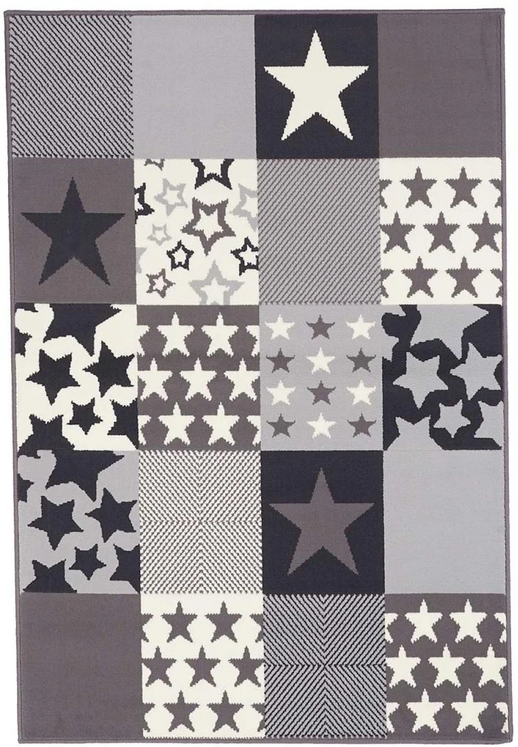 Tapis Gris étoilé pour chambre enfant CARETOILE