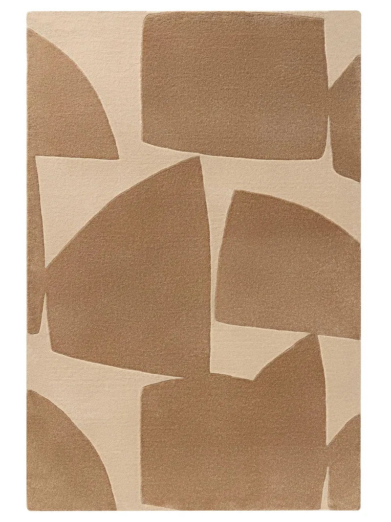 Tapis moderne beige et marron 120x170 cm
