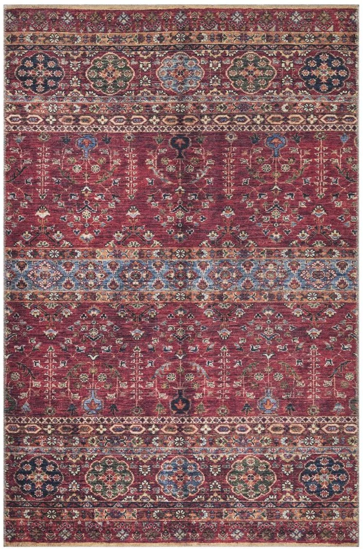 Tapis Oriental en coton Rouge de salon KHOURJINE