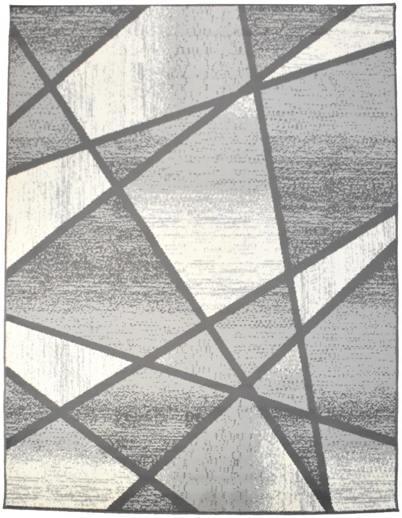 Tapis Moderne de salon Gris AROS