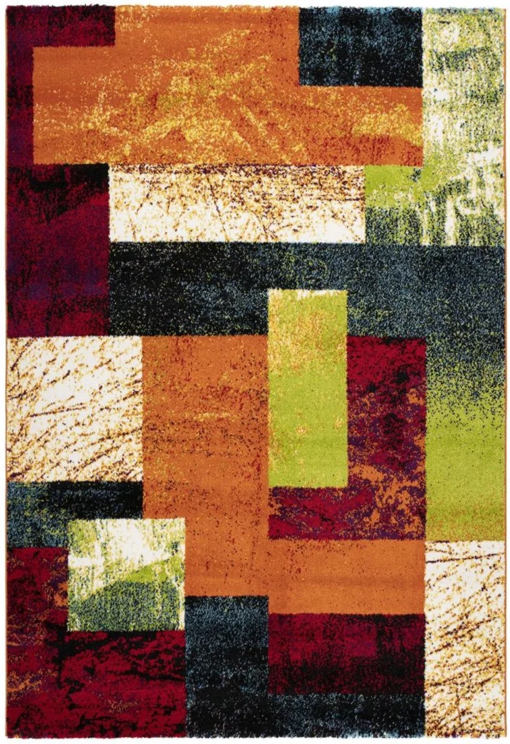 Tapis Multicolore graphique salon salle à manger RAND