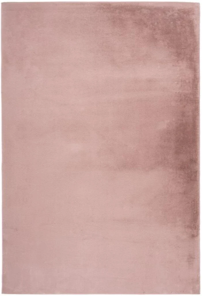 Tapis Rose uni Shaggy ultra doux polyester SUPERSOFT