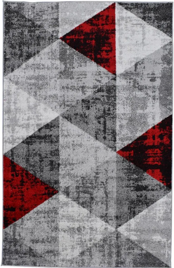 Tapis Design pour salon rouge Oeko Tex SOLTAM