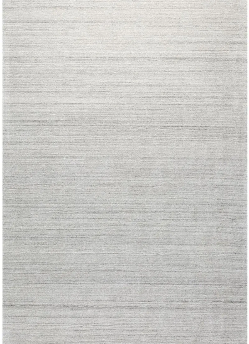 Tapis de salon haut de gamme en viscose gris LIGNE PURE