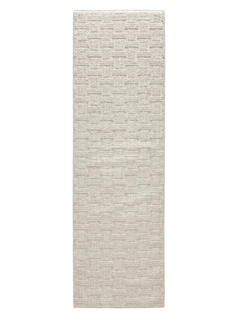 Tapis moderne tressé de couloir crème 80x250 cm