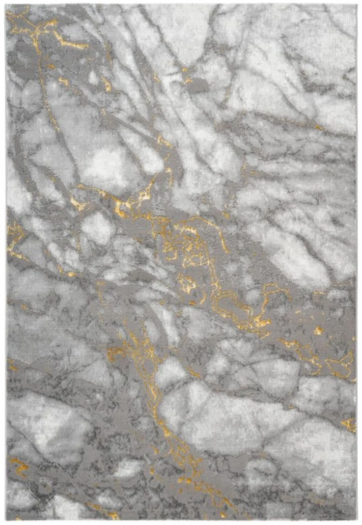 Tapis de salon gris effet marbre MARMAR
