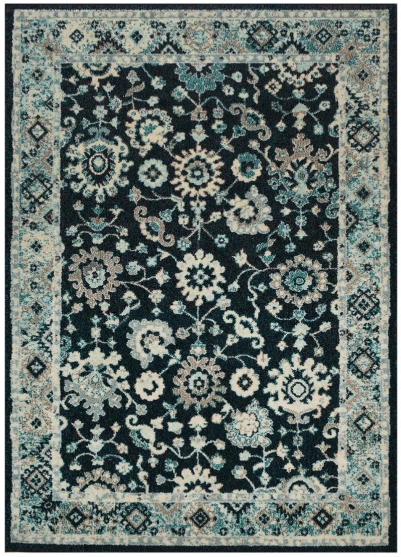 Tapis style Oriental Bleu certifié Oeko Tex OLFA