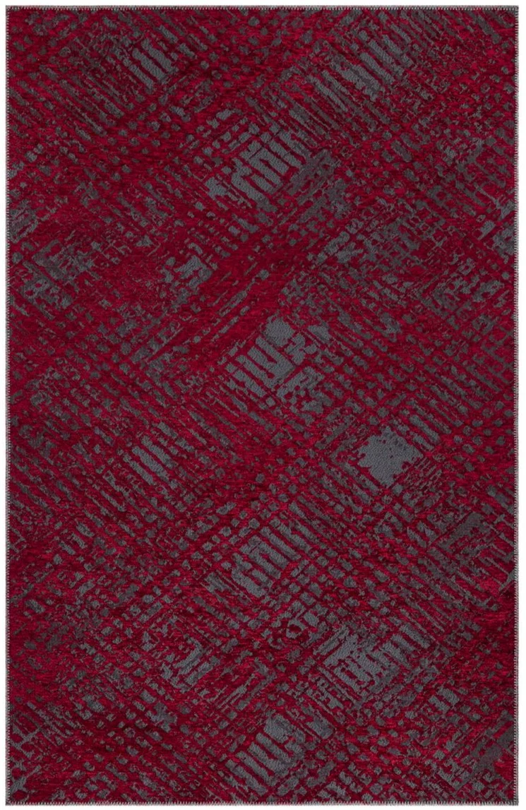 Tapis de Chambre Rouge en polyester Design TEREMIDE