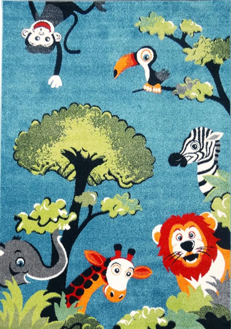 Tapis de chambre pour enfant animaux SAFARI