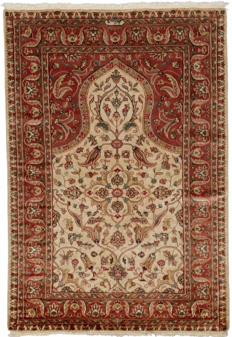 Tapis Oriental Beige en laine de kork JIHANGIR