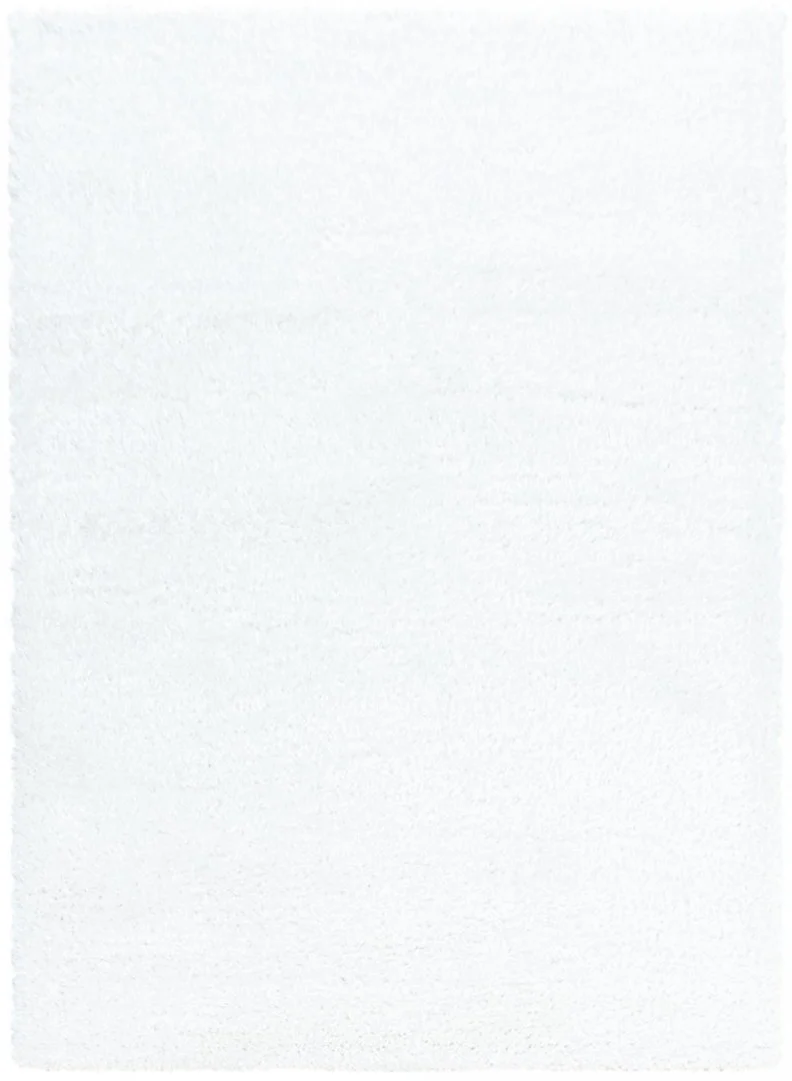 Tapis Shaggy Blanc uni ultra doux certifié Oeko Tex TOP