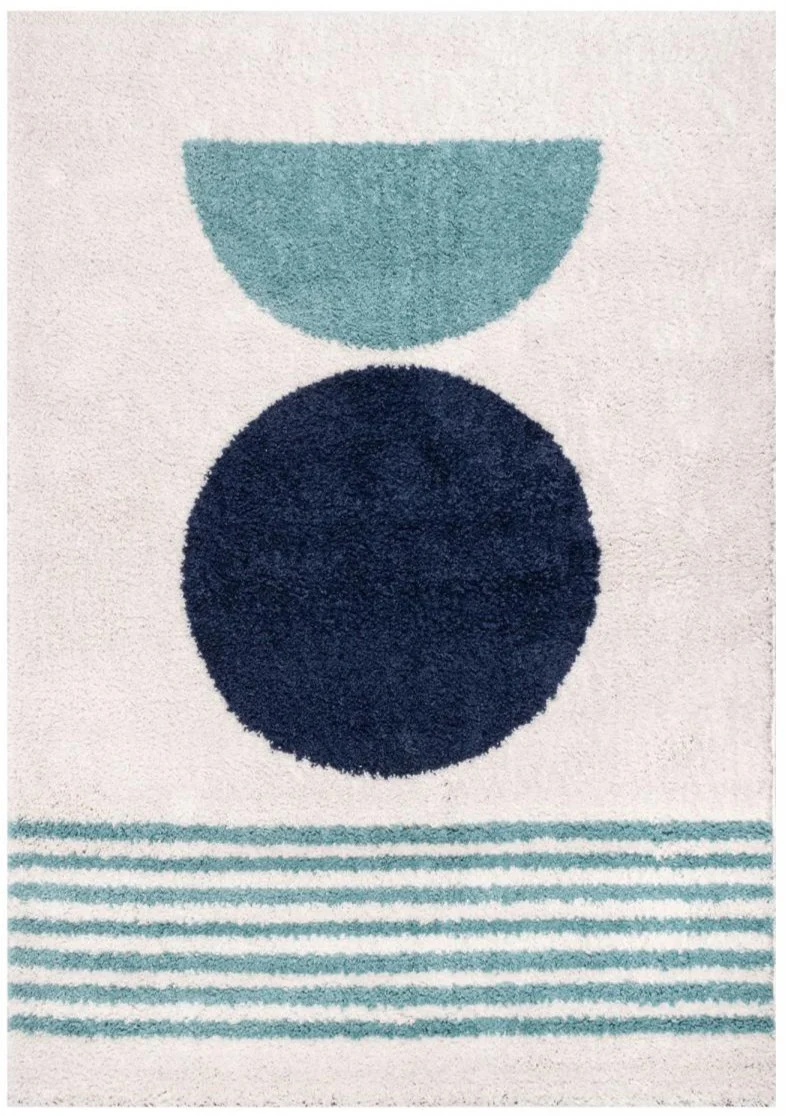 Tapis de Chambre Shaggy Bleu LIKAMO