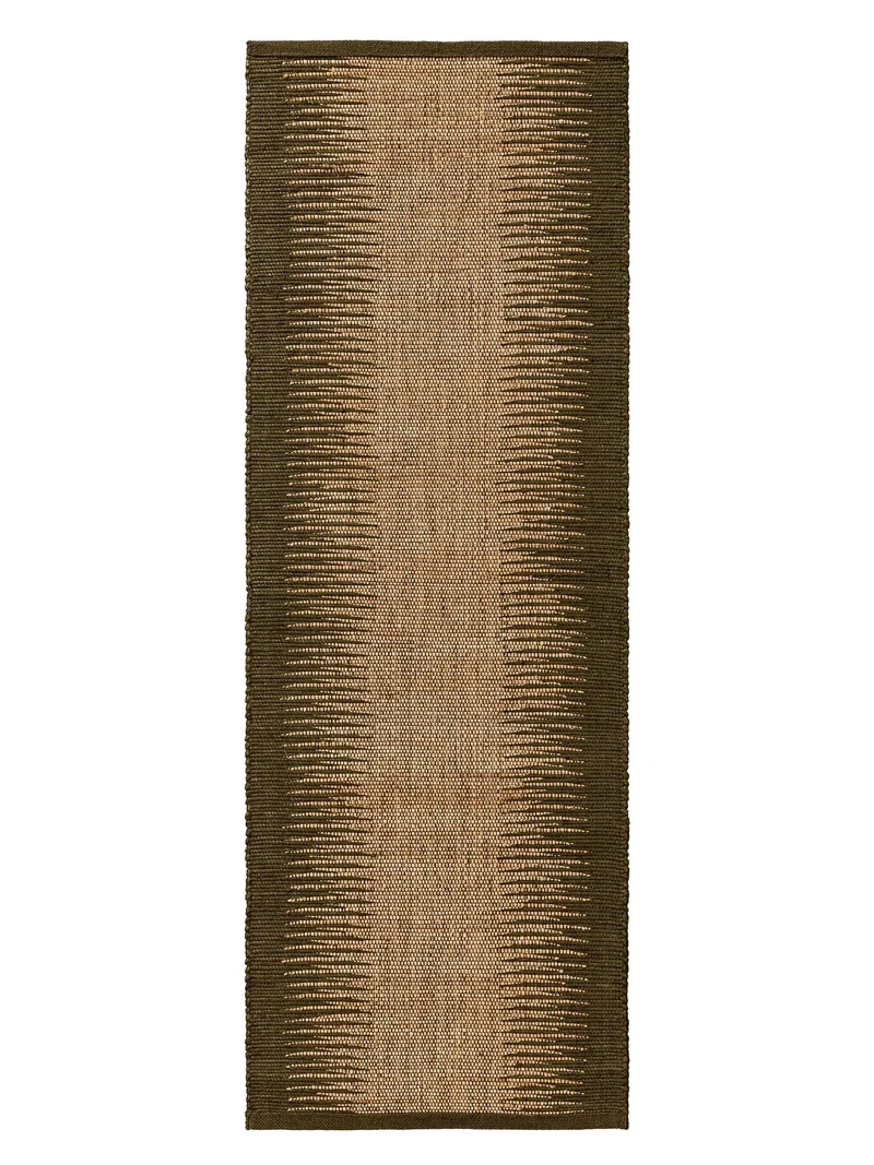 Tapis kilim de couloir vert 80x250 cm