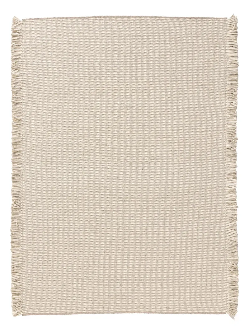 Tapis scandinave à franges beige 120x170 cm