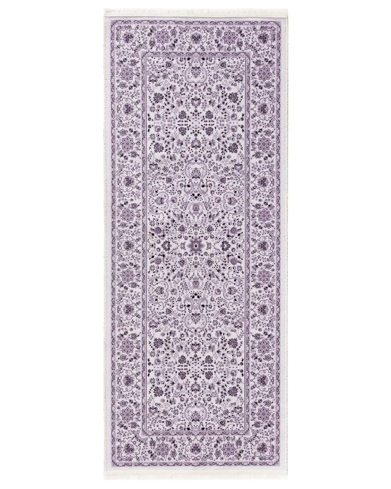 Tapis vintage style oriental de couloir violet 80x200 cm