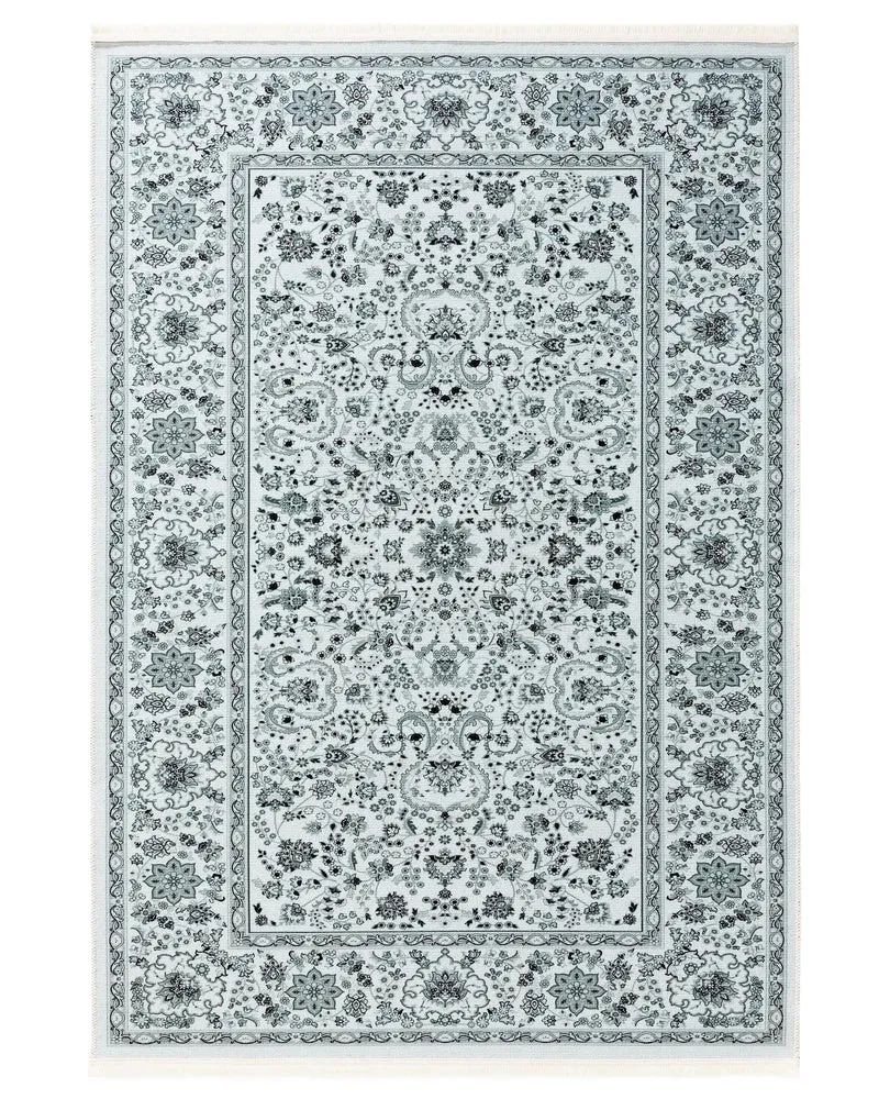 Tapis vintage style oriental blanc et vert 200x300 cm