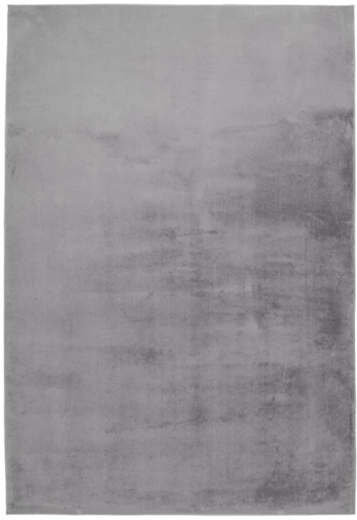 Tapis de salon gris uni polyester ultra doux SUPERSOFT