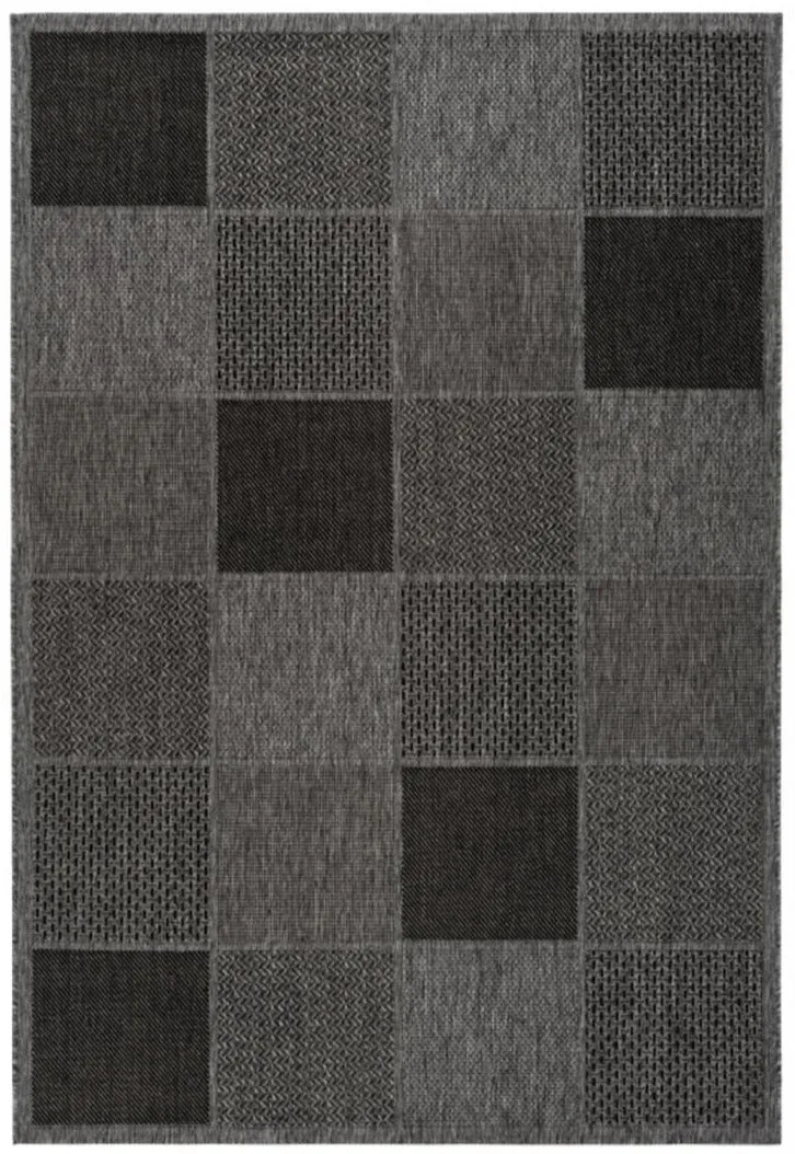 Tapis d'Extérieur Gris motif géométrique SUNSAU