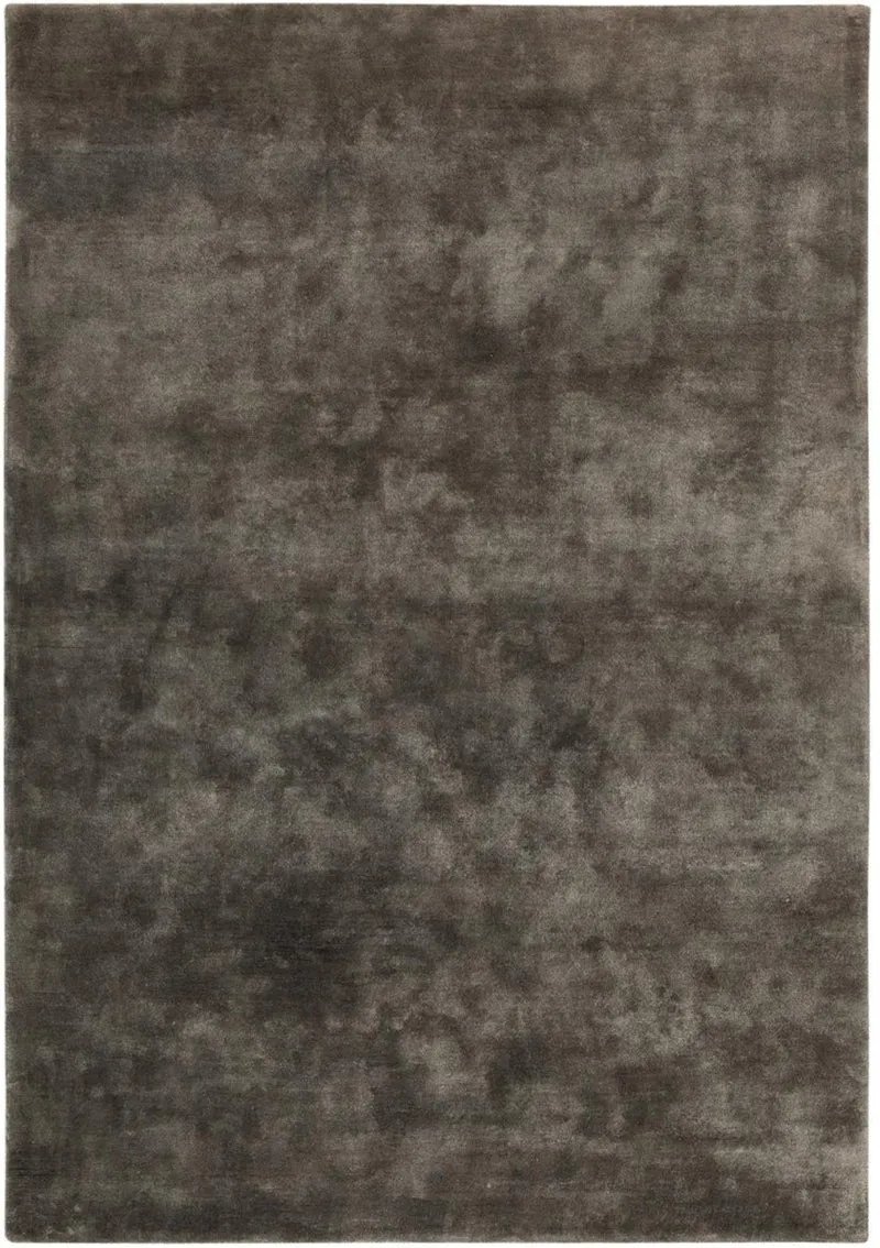 Tapis de salon Marron Uni en viscose haute qualité REFLECT