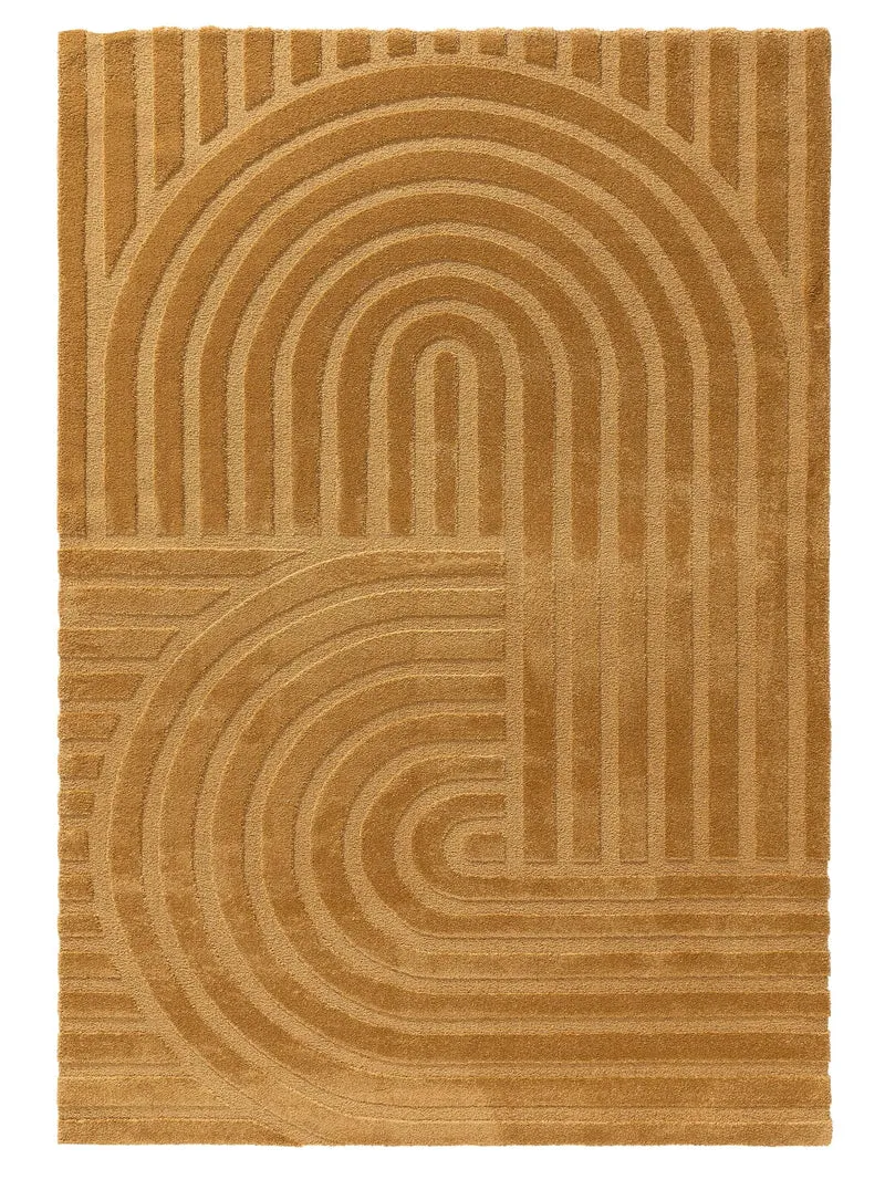 Tapis moderne motif arche marron 200x290 cm