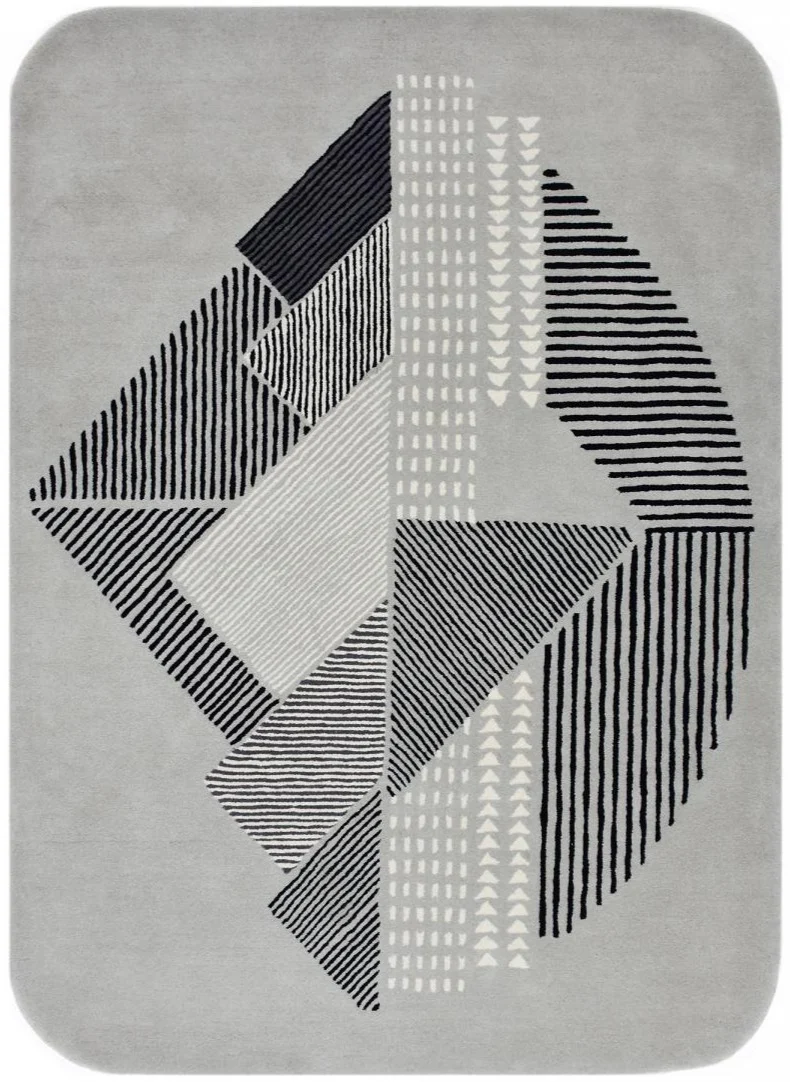 Tapis en Laine Gris haute qualité Moderne DECO STYLE