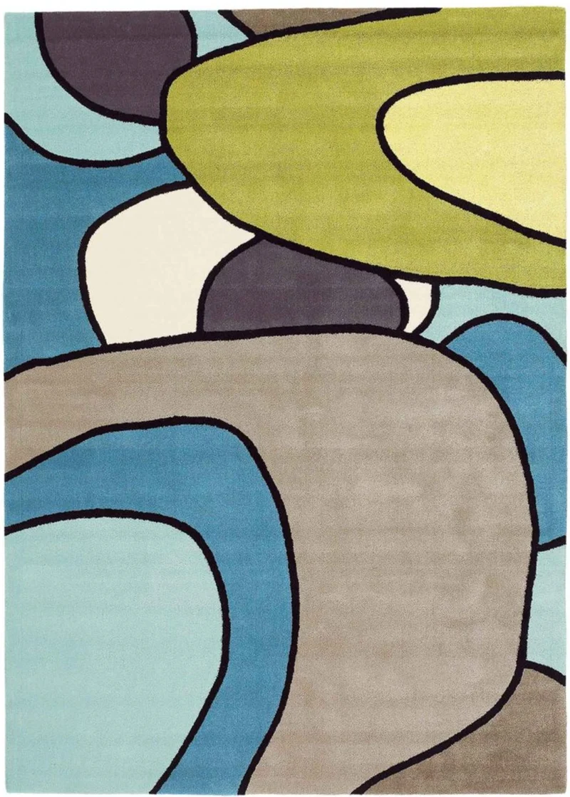 Tapis Multicolore en Laine motif Abstrait COMIC
