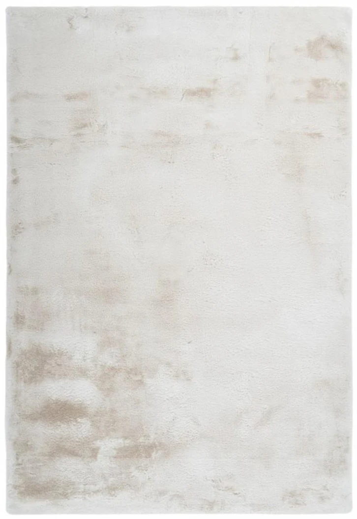 Tapis Shaggy Blanc type fausse fourrure EMOTICO