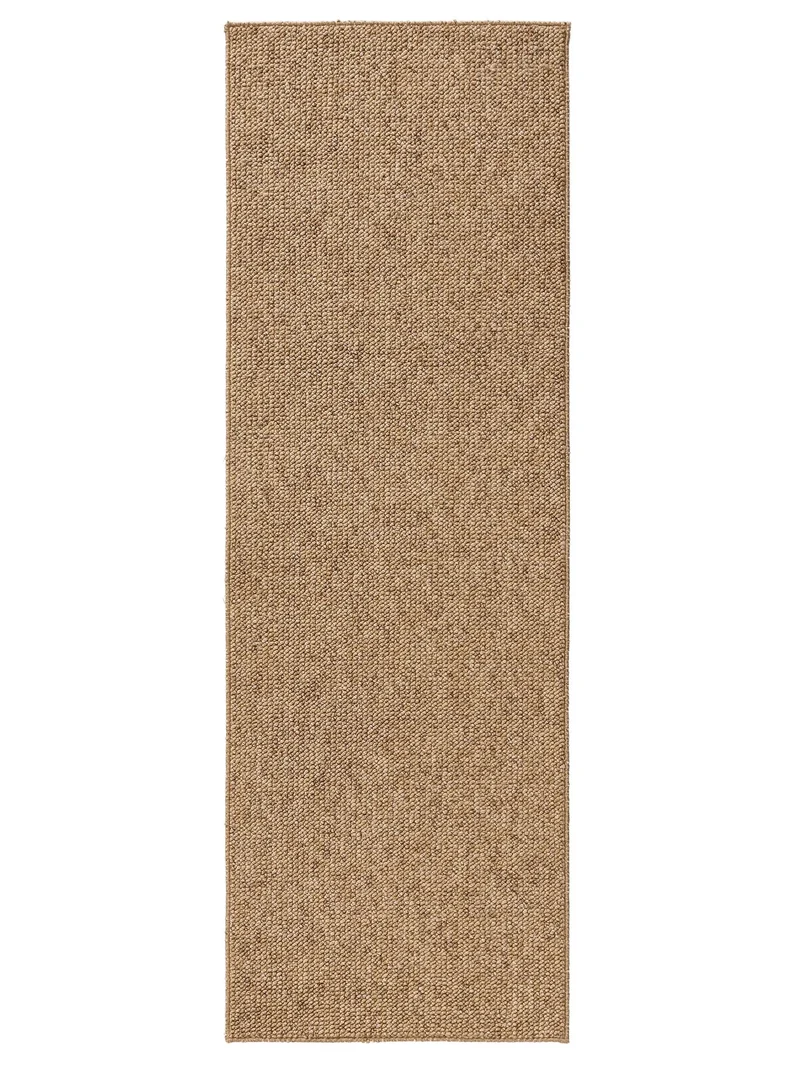Tapis moderne tressé de couloir marron clair 80x240 cm