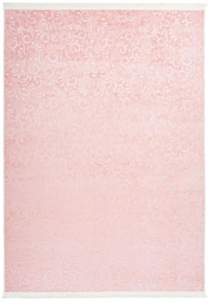 Tapis Rose en polyester kilim motif Baroque PERILLO