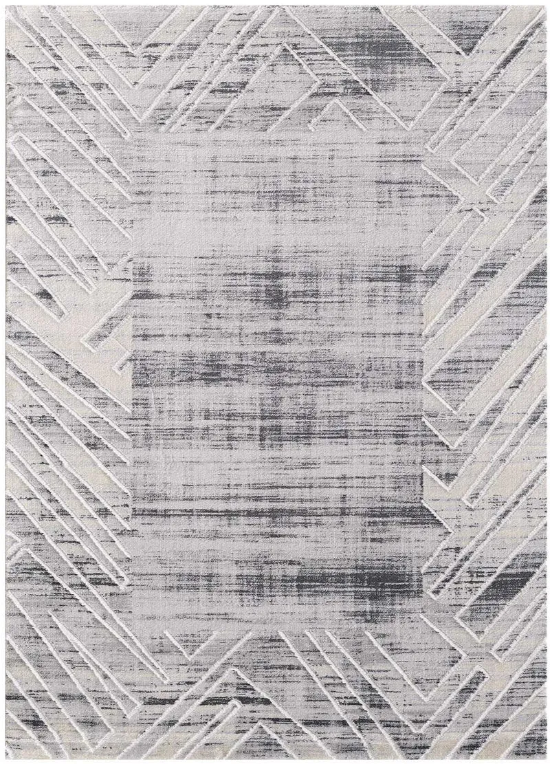 Tapis Gris clair design abstrait KHY NIVEN