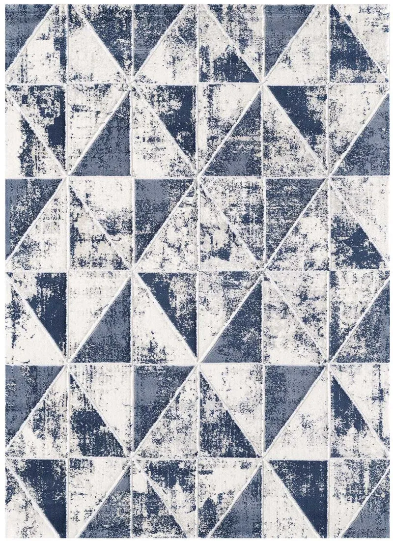 Tapis Bleu design graphique KHY VOLITRO