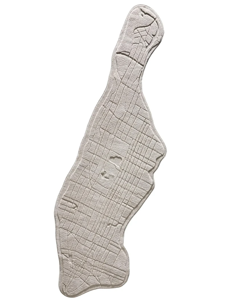 Tapis moderne ville de new york de couloir gris 80x250 cm