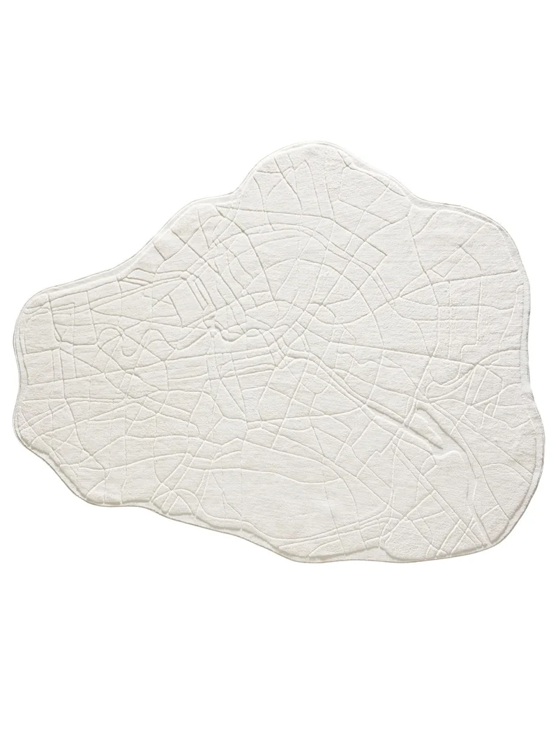 Tapis moderne carte de berlin blanc 160x200 cm