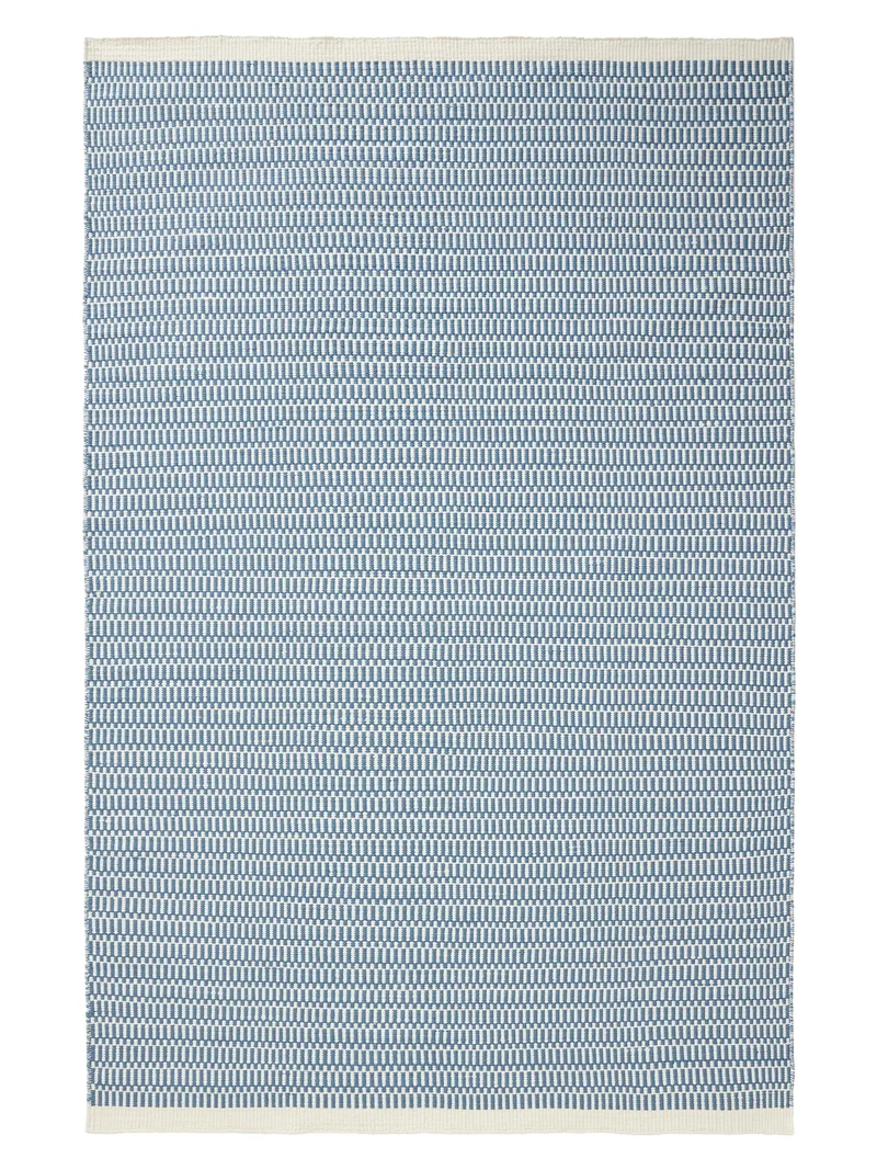 Tapis scandinave uni bleu en laine 160x230 cm