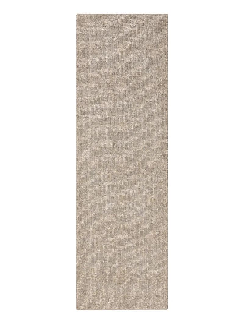 Tapis oriental vintage de couloir beige 80x250 cm
