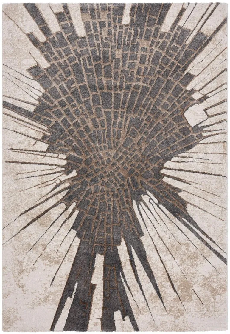 Tapis de Salon design abstrait Beige TACHAN