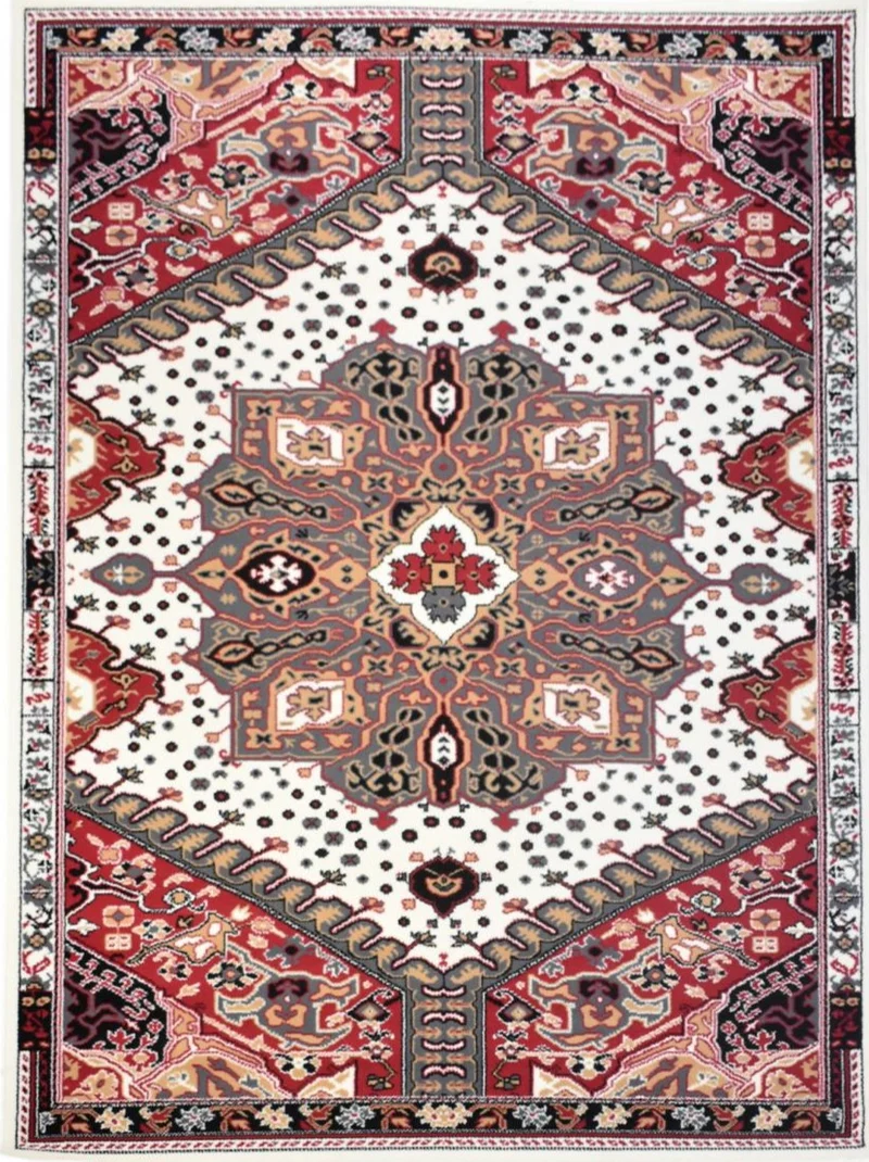 Tapis Rouge Oriental de salon YAMELE