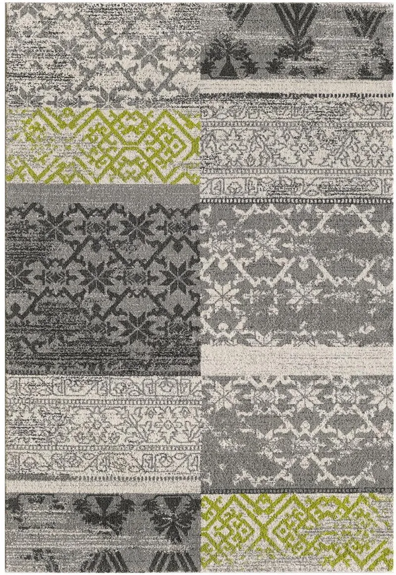 Tapis inspiration Orientale Gris certifié Oeko Tex TEOPATCH