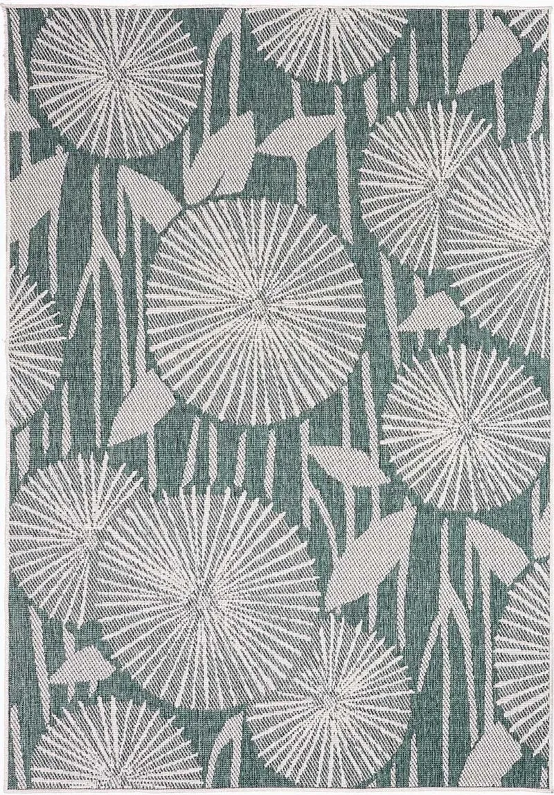 Tapis Extérieur réversible Vert Floral PARAPLE
