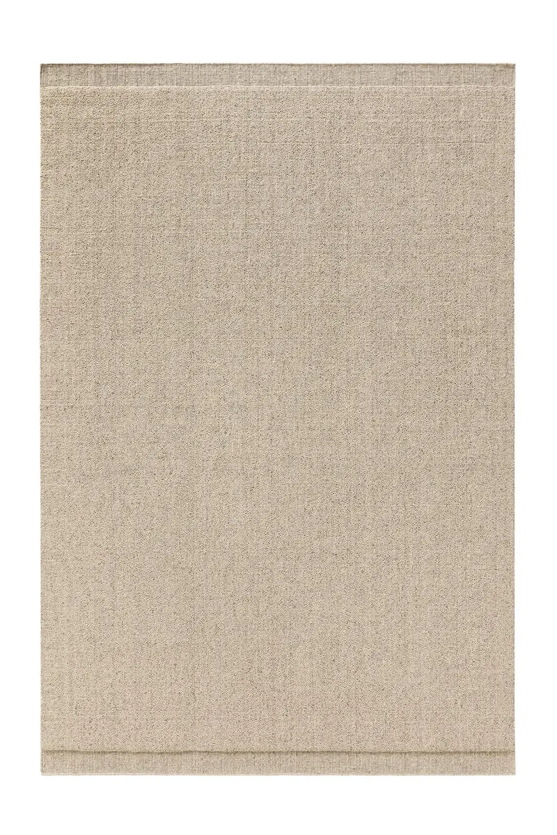 Tapis moderne style scandinave gris beige en laine 120x170 cm