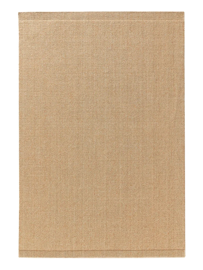 Tapis moderne style scandinave beige orangé en laine 200x300 cm