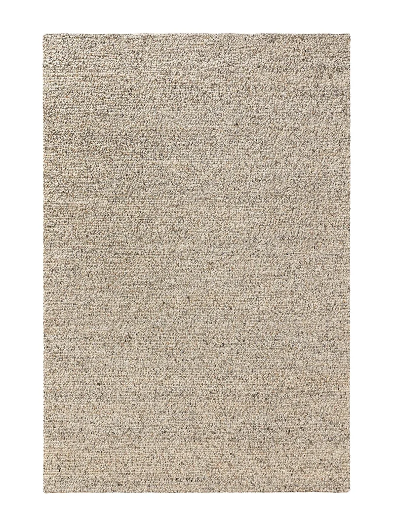 Tapis scandinave perlé marron clair en laine 250x350 cm