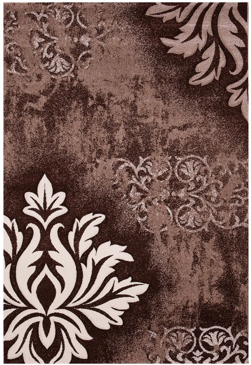 Tapis Marron style Baroque BRILLANCE BAR