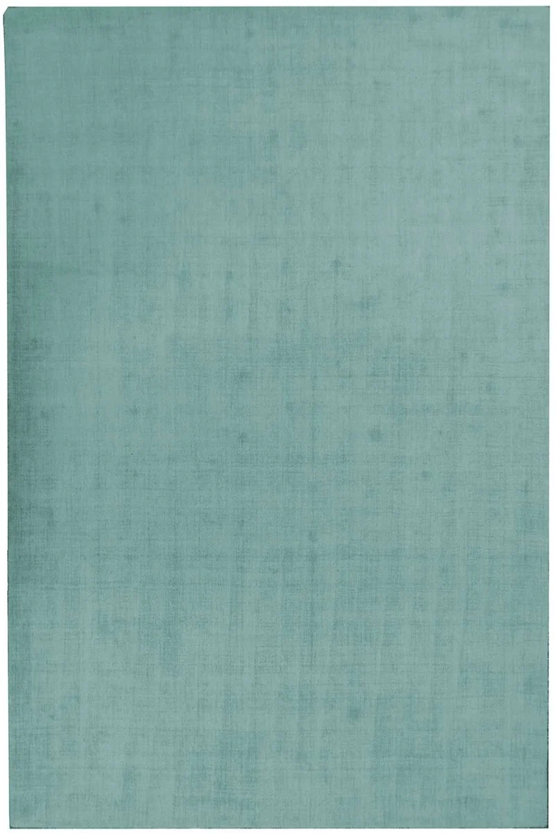 Tapis Vert Uni en polyester fait main NEO