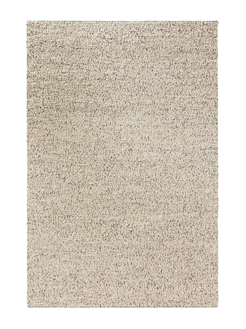 Tapis scandinave perlé beige chiné en laine 120x170 cm